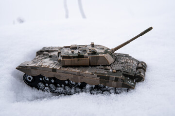 tank in snow