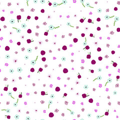 Seamless pattern with small flowers. Floral background for wallpapers, fabric deisgn or wrapping paper. Stock vector