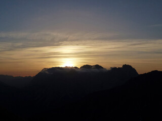 Hiking tour to Pleisspitze mountain, Tyrol, Austria