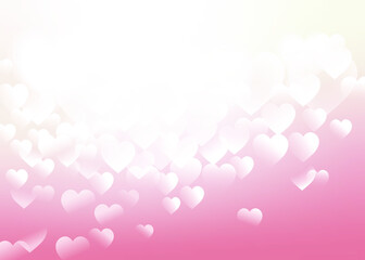 Hearts. Heart bokeh on pink color background for Valentine Day or for love scene or for Christmas festival or for wallpaper.