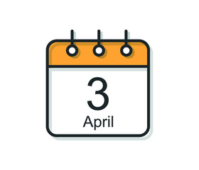 Daily calendar icon in flat design style. Vector Illustration Easy to edit, manipulate, resize or color.