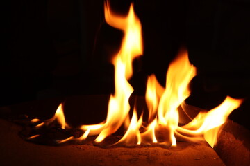 Fototapeta premium fire in fireplace