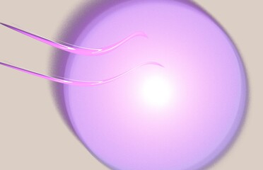 pink shape in a glass