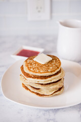 Fototapeta na wymiar pancake breakfast stack