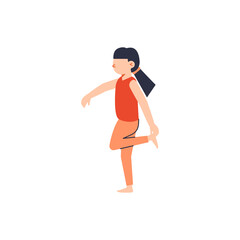 Girl Doing Yoga Icon