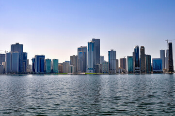 Fototapeta na wymiar Tall buildings in the United Arab Emirates