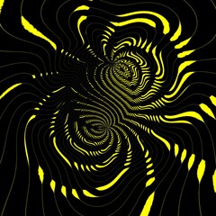 vivid yellow wavy lines on black coloured background  geometric patterns and designs