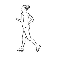 Vector illustration. Illustration shows a athlete. Running man. Sport. Athletics. running man vector sketch illustration