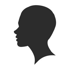 Beautiful Girl Face Silhouette, Vector illustration. girl profile vector sketch illustration