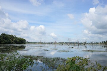 Neak Pean Reservoir in Jayatataka Baray,  Preah Khan temple, Bayon, Khmer architecture in Siem Reap, Cambodia, Asia, UNESCO World Heritage