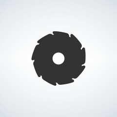 Design round logo element. Shape circle logo. Gear. Stock vector illustration isolated on white background