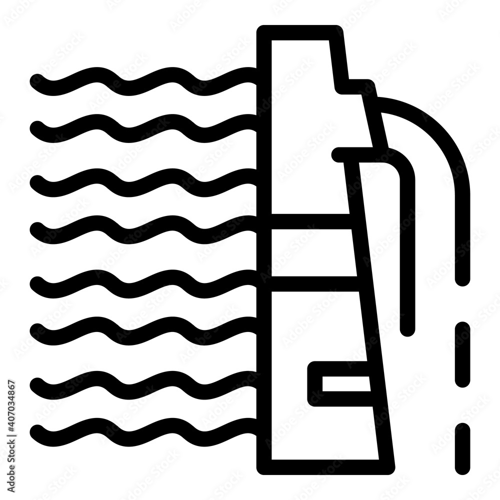 Poster hydro power alternative icon. outline hydro power alternative vector icon for web design isolated on