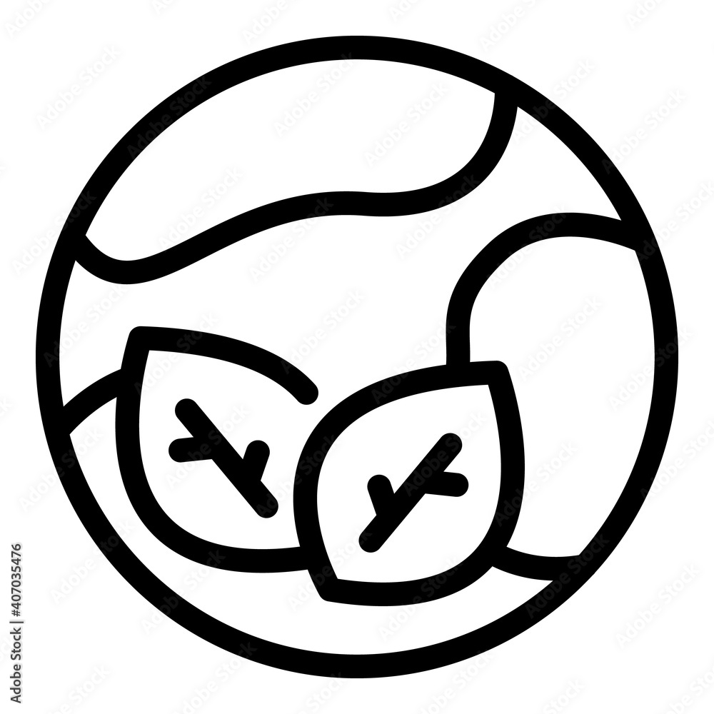 Poster earth consumption icon. outline earth consumption vector icon for web design isolated on white backg