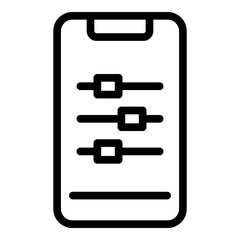 Smartphone consumption icon. Outline smartphone consumption vector icon for web design isolated on white background