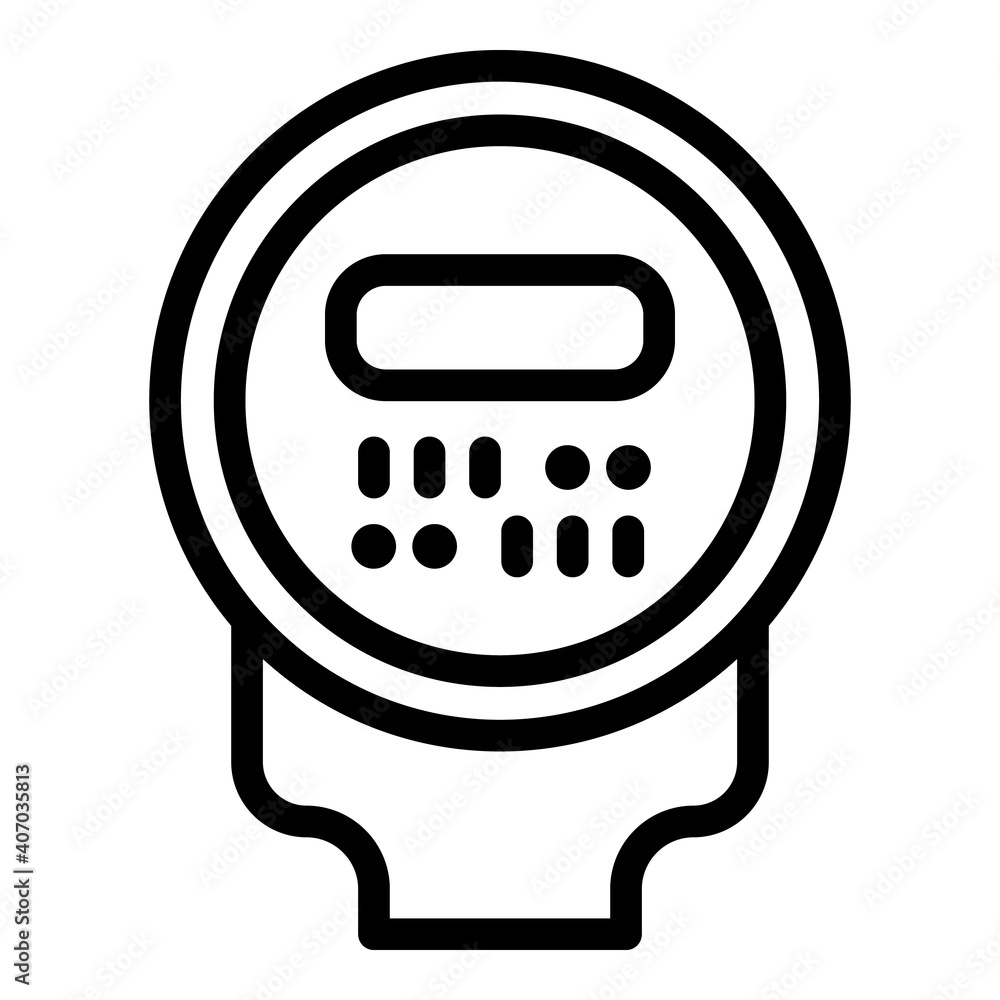 Poster home consumption counter icon. outline home consumption counter vector icon for web design isolated 