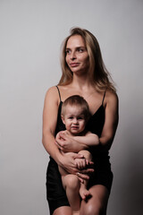 portrait of mother and child