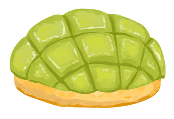 melon bread　Melonpan
メロンパン　緑　ビスケット生地　リアル


