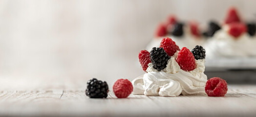 Delicious homemade meringue cake 