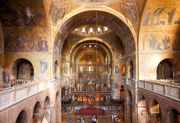 Golden Mosaic in St. Mark's Basilica, Venice