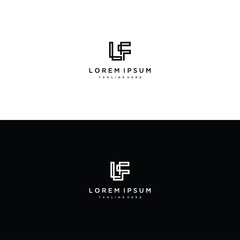 Initial lf logo design logo design vector