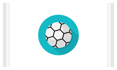 Fototapeta premium Ball flat icon vector template, Soccer icon concepts, Creative design