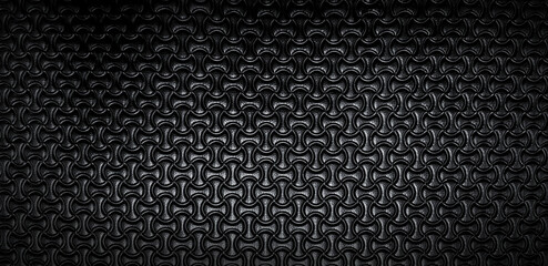 Black rubber seamless pattern for background or wall. Textured of floor or geometric wallpaper and Art line concept.