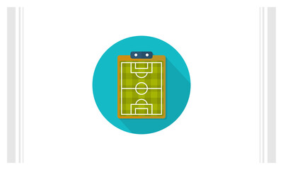 Soccer Field flat icon vector template, Soccer icon concepts, Creative design
