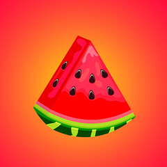 Watermelon, vector icon