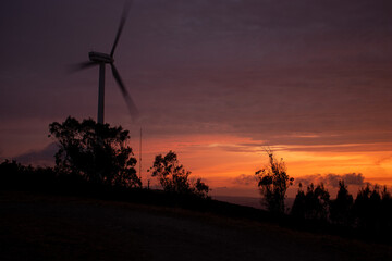 sunset in the mountains