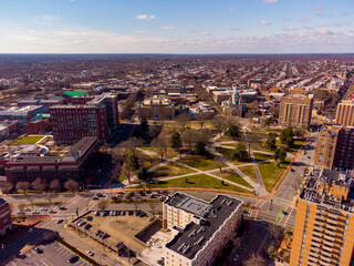 Aerial drone photo of Monroe Park Richmond Virginia USA
