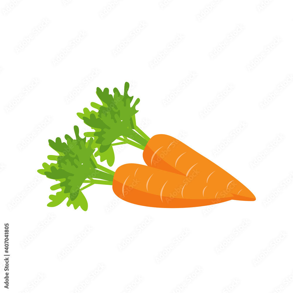 Canvas Prints Carrots Flat Illustration