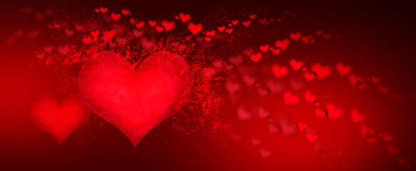 Fototapeta na wymiar Herzen zum Valentinstag