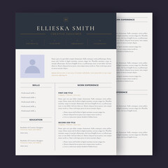 Minimalist and elegant CV resume