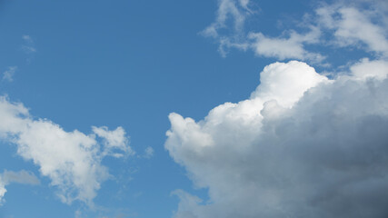 Blue sky with white clouds, weather concept