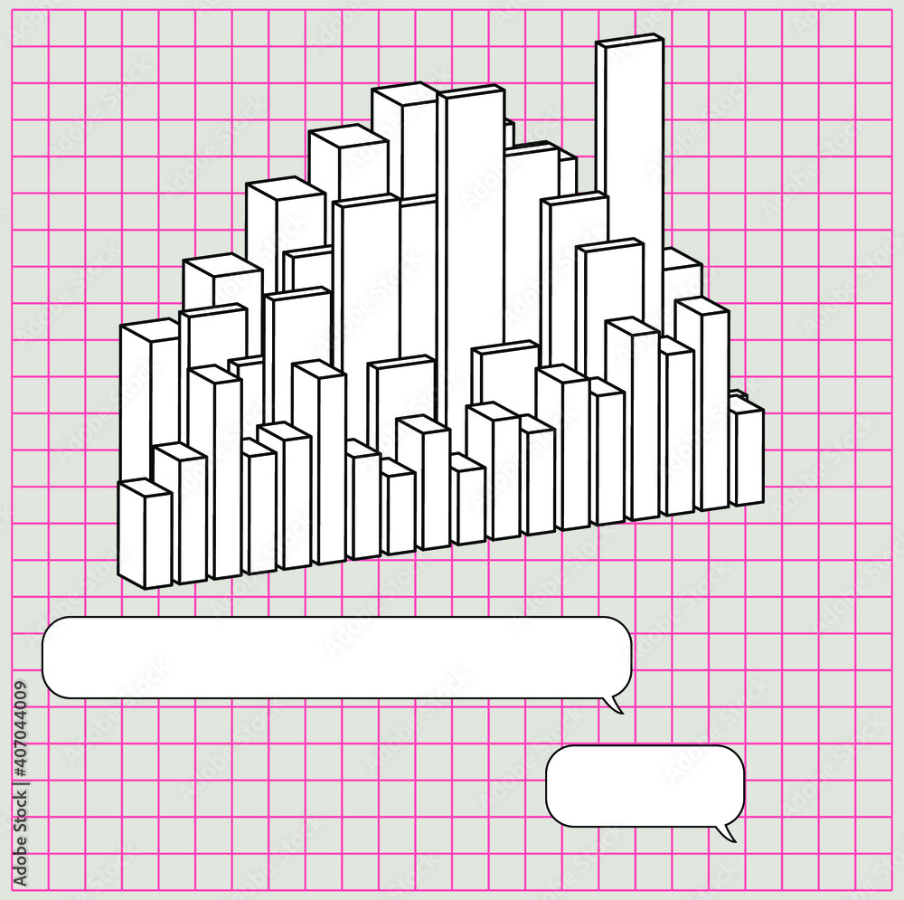 Poster Composition of abstract graphs, plots and charts. Concept of data visualization and analysis.