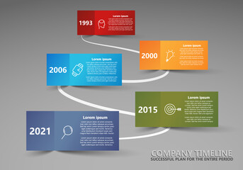 Company business timeline success plan Vector infographics
