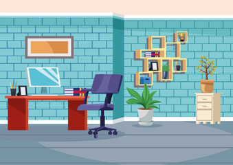 Fototapeta premium office work place scene with desktop