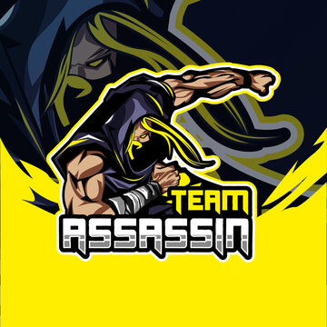 Assassin mascot esport gaming logo