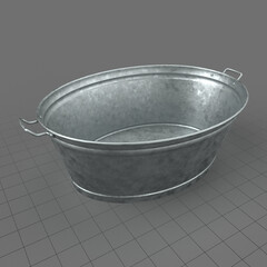 Zinc metal tub