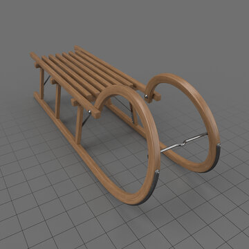 Wooden sled