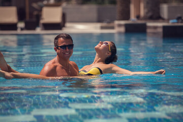 Couple in love spending time together