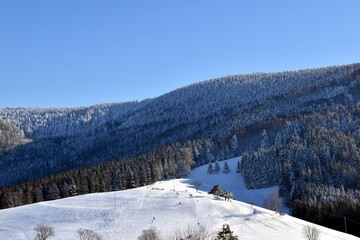Fototapeta na wymiar Winterlandschaft auf dem Geiersnest im Schwarzwald