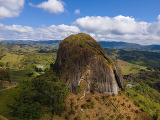Piedra del Peñolcito, located in the municipality of San Vicente in Antioquia, Colombia. rocky formation of great height and of tourist interest.