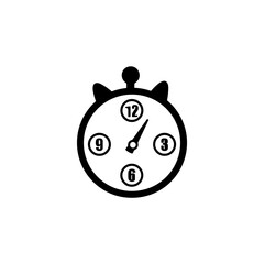 Digital stopwatch black color icon