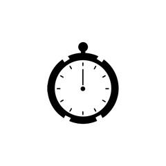 Digital stopwatch black color icon