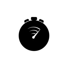 Digital stopwatch black color icon