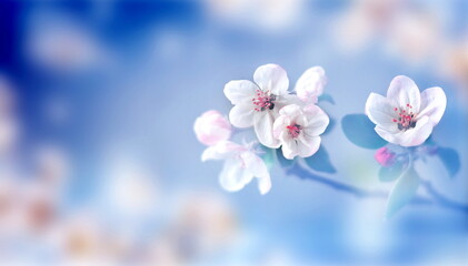 Fototapeta na wymiar Blossom tree over nature background. Spring flowers. Spring Background.