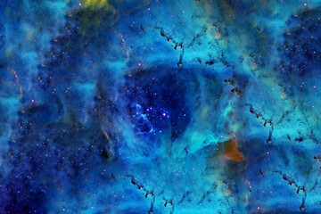Plakat Beautiful blue galaxy. Elements of this image were furnished by NASA.