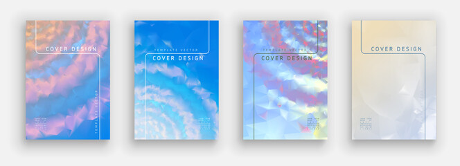 Sky poster covers set. Vector templates design for placards, banners