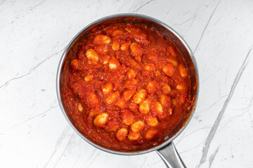 Beans Vegetable Stew and Tomato Sauce